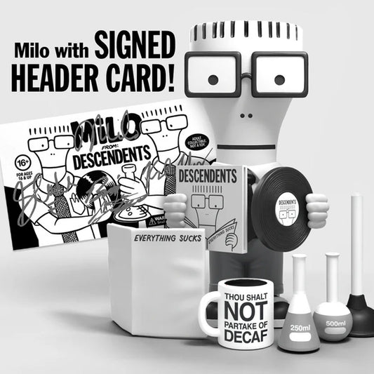Milo from Descendents 7-inch vinyl figure with seven accessories and a bonus header card signed by the band.