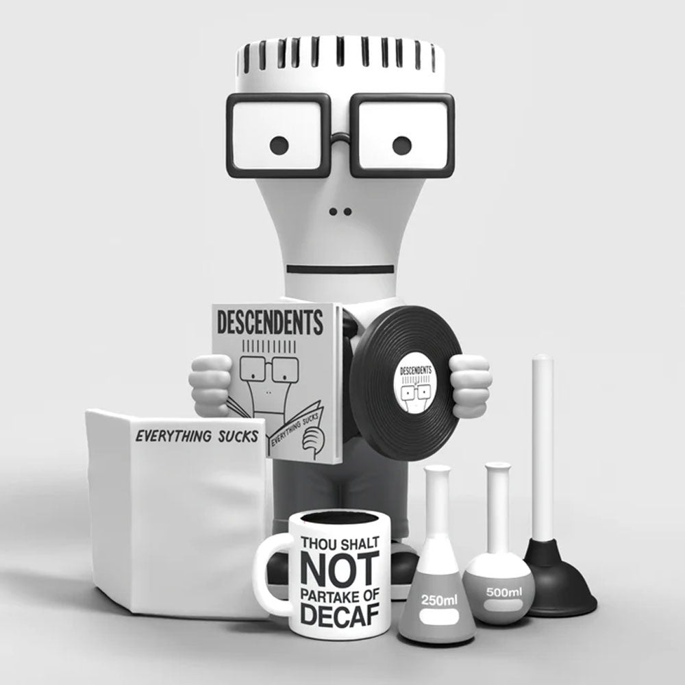 Milo from Descendents 7-inch vinyl figure, pictured with seven accessories.