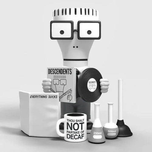 Milo from Descendents 7-inch vinyl figure, pictured with seven accessories.